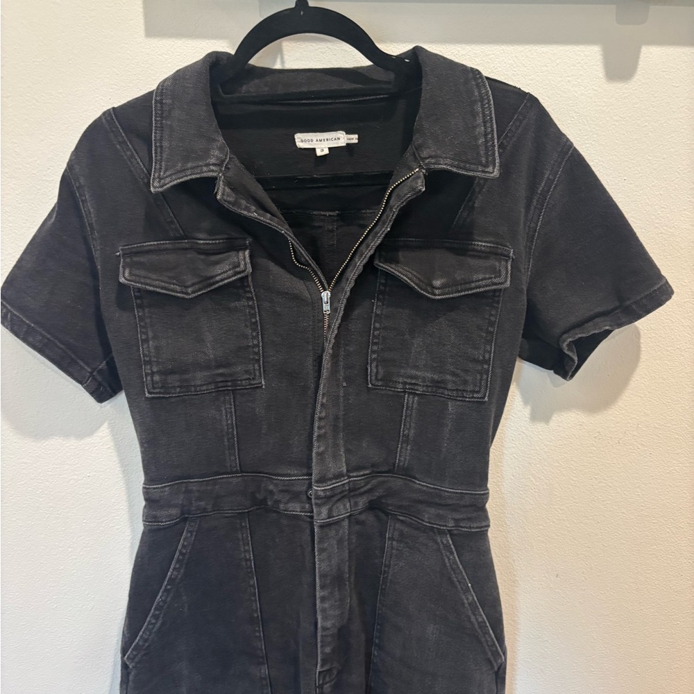 Good American Faded Black Fit For Success Jumpsuit Size 3 (Large)